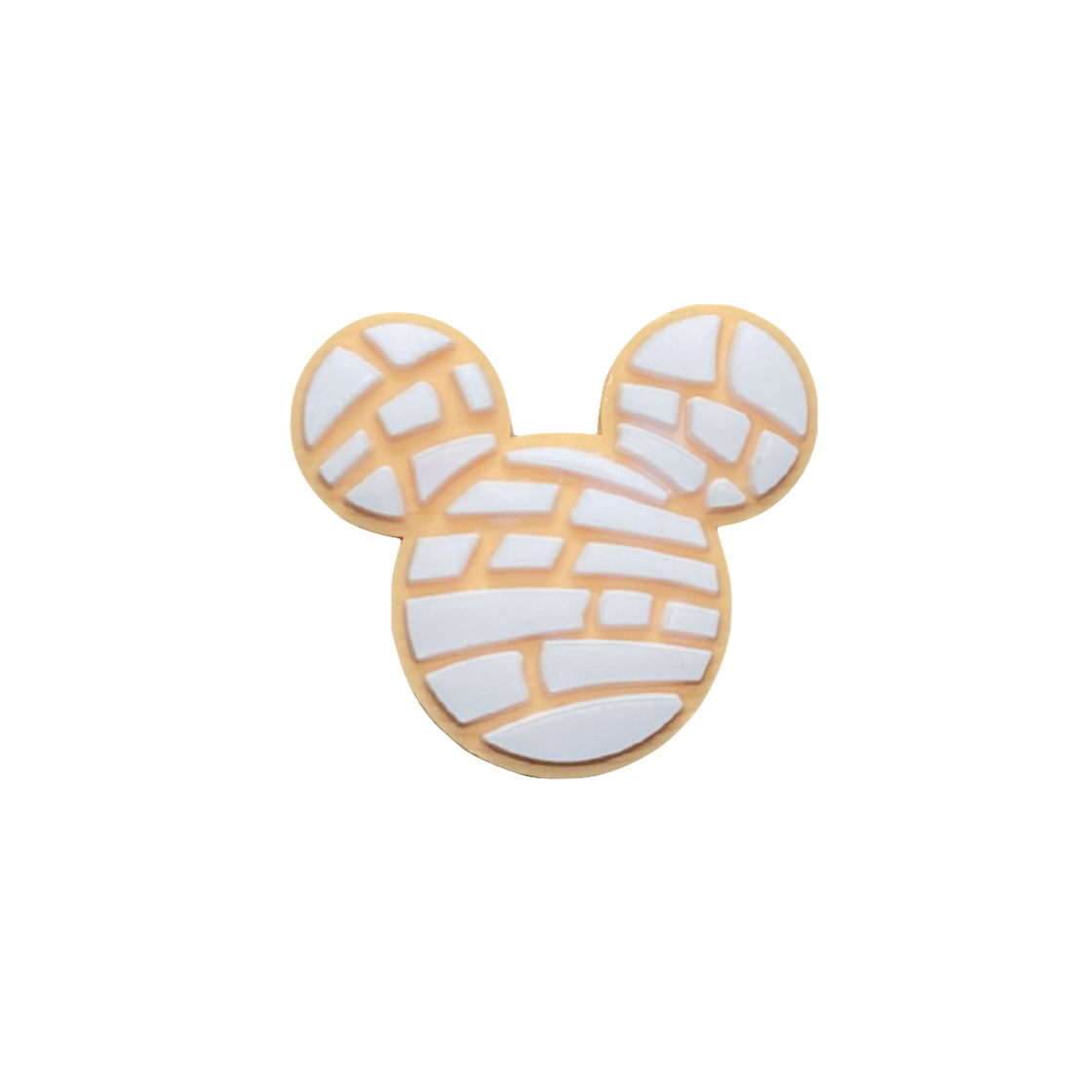 White Mickey concha croc charm